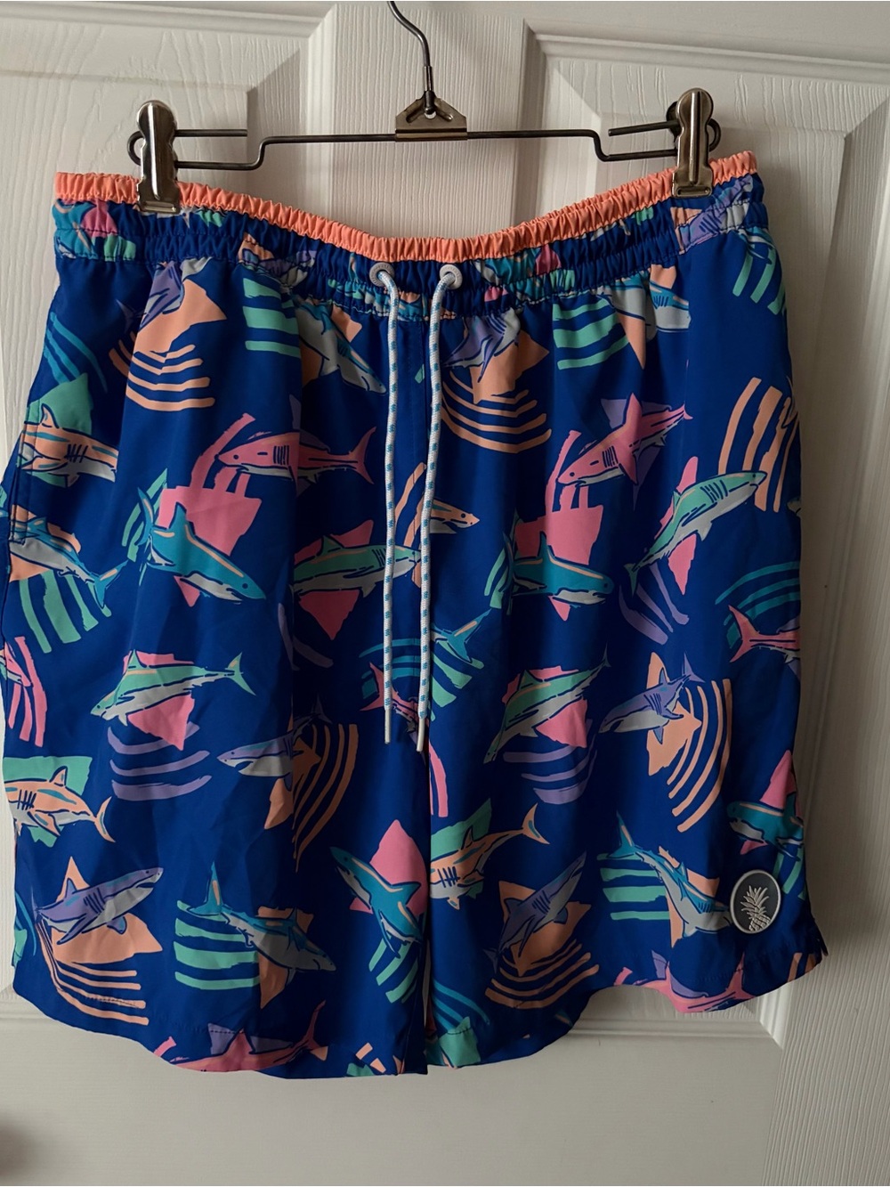 Chubbies The Daddy Sharks Lined Mens Swim Trunks Size XL